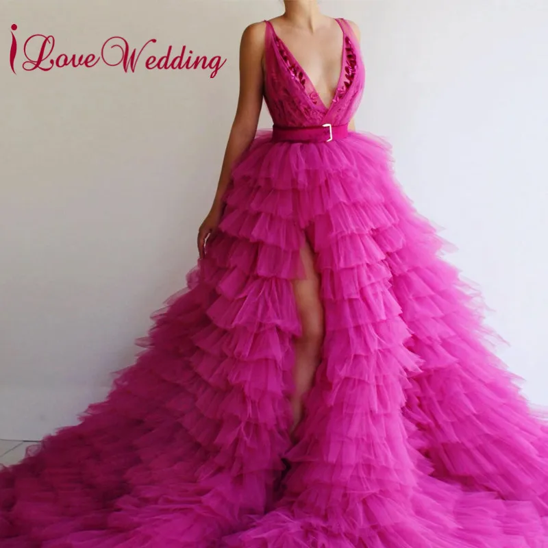 Robe De Soiree 2019 Sexy V Neck Prom Party Gown Custom made A Line Tulle Layered Skirt Evening Dress for Party Formal Dress
Robe De Soiree 2019 Sexy V Neck Prom Party Gown Custom made A Line Tulle Layered Skirt Evening Dress for Party Formal Dress