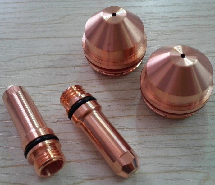 220487 and 220892+220536 plasma cutting electrode and nozzle for 130A plasma cutting
220487 and 220892+220536 plasma cutting electrode and nozzle for 130A plasma cutting
