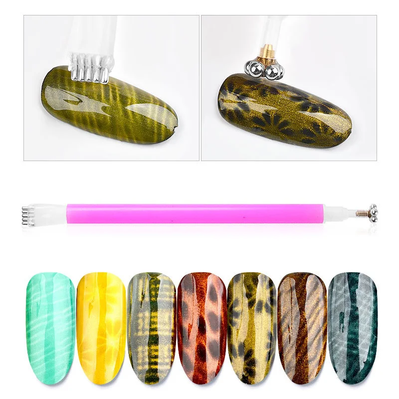1pc Nail Art Magnet Stick Pen Flower Cat Eyes Double Headed Magnet for Nail Gel Polish Magic 3D Line Strip Effect Magnetic Tools
1pc Nail Art Magnet Stick Pen Flower Cat Eyes Double Headed Magnet for Nail Gel Polish Magic 3D Line Strip Effect Magnetic Tools