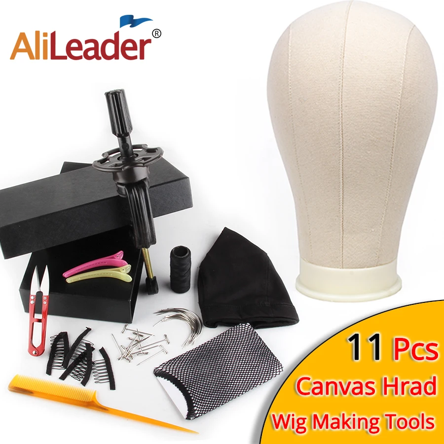 Alileader Best 11 PCS Wig Making Tools Kit Set Canvas Block Head Stand Holder Wig Cap Comb Needle Tpins Thread Mannequin Head
Alileader Best 11 PCS Wig Making Tools Kit Set Canvas Block Head Stand Holder Wig Cap Comb Needle Tpins Thread Mannequin Head