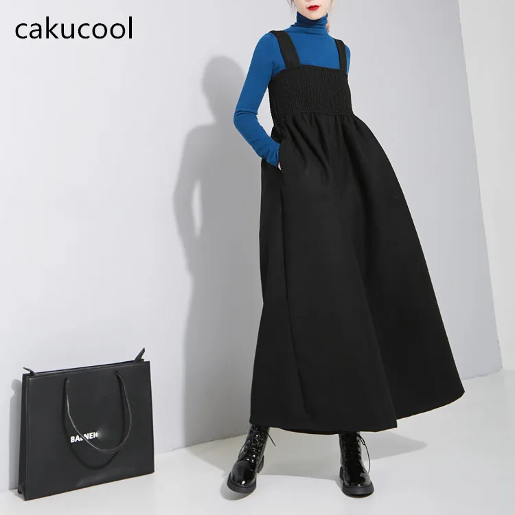 Cakucool New Wide Leg Pants Women Black Loose High Pleated Vintage Rompers Streetwear Black bodysuit jumpsuit Capris Femme Plus
Cakucool New Wide Leg Pants Women Black Loose High Pleated Vintage Rompers Streetwear Black bodysuit jumpsuit Capris Femme Plus