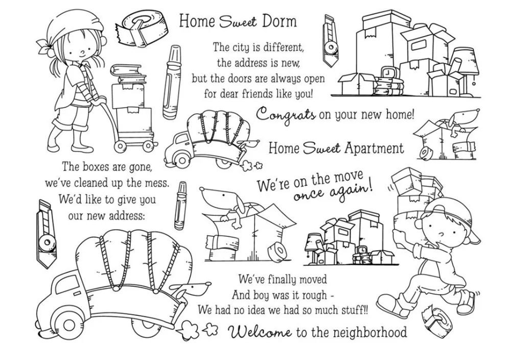 CLEAR STAMPS Home sweet dorm DIY Scrapbook Card album paper craft silicon rubber roller transparent stamps p302
CLEAR STAMPS Home sweet dorm DIY Scrapbook Card album paper craft silicon rubber roller transparent stamps p302