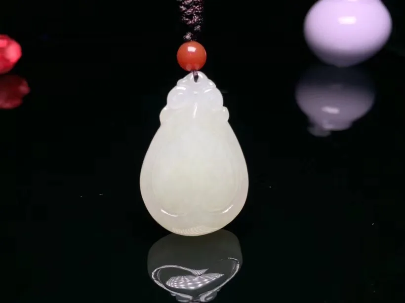 Exquisite Hetian Jade Drop Pendant h35# | Украшения и аксессуары