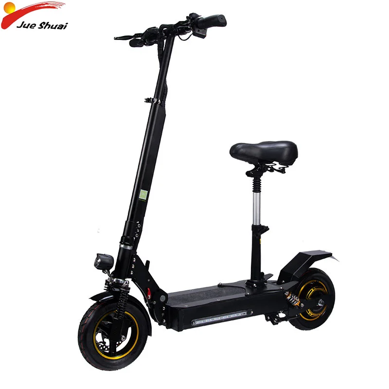 Discount JS 2000W 48V Electric Scooter Max Speed 50km/h Motor e-scooter with seat foldable hoverboard two 10 inches wheels Citycoco ebike 0