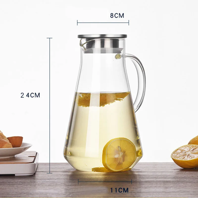 High Transparent Water Carafe for Coffee Juice Ice Tea Wine Beverage Dispenser Tea Pot with Lid Drinkware Filter Household 1.5L
High Transparent Water Carafe for Coffee Juice Ice Tea Wine Beverage Dispenser Tea Pot with Lid Drinkware Filter Household 1.5L