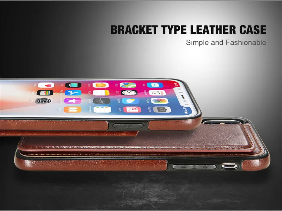 Retro PU Leather Case with Card Slot Holder For Samsung and iPhone Models Sadoun.com