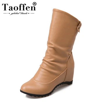 TAOFFEN Size 33-43 New Fashion Mid Calf Boots Women Round Toe Short Plush Autumn Winter Ladies Boots Comfortable Low Heels Shoes
TAOFFEN Size 33-43 New Fashion Mid Calf Boots Women Round Toe Short Plush Autumn Winter Ladies Boots Comfortable Low Heels Shoes