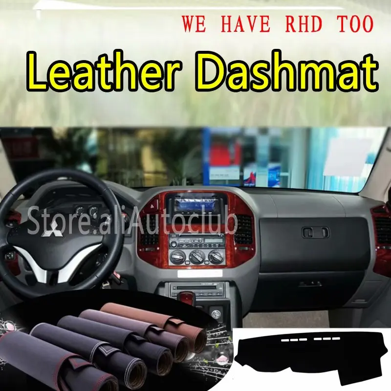 Кожаный коврик для приборной панели Mitsubishi Montero Pajero 3 V77 V75 v73 2000-2006 индивидуальный