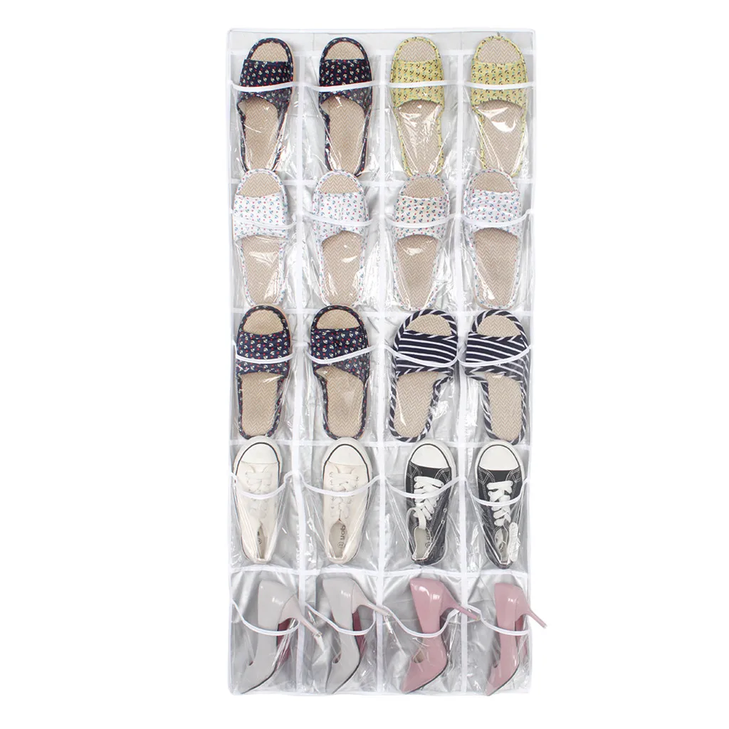 Large Plaid PVC Silver Transparent Bag Oxford Cloth Hanging Underwear Shoes Storage Bag With 20 Pockets Door Back Organizer
Large Plaid PVC Silver Transparent Bag Oxford Cloth Hanging Underwear Shoes Storage Bag With 20 Pockets Door Back Organizer