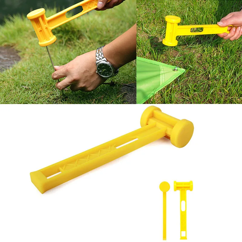 Outdoor Ultra Light Portable Plastic Hammer Camping Tent Nails Installation Tool Multi-function Tent Peg Knocking Kit
Outdoor Ultra Light Portable Plastic Hammer Camping Tent Nails Installation Tool Multi-function Tent Peg Knocking Kit