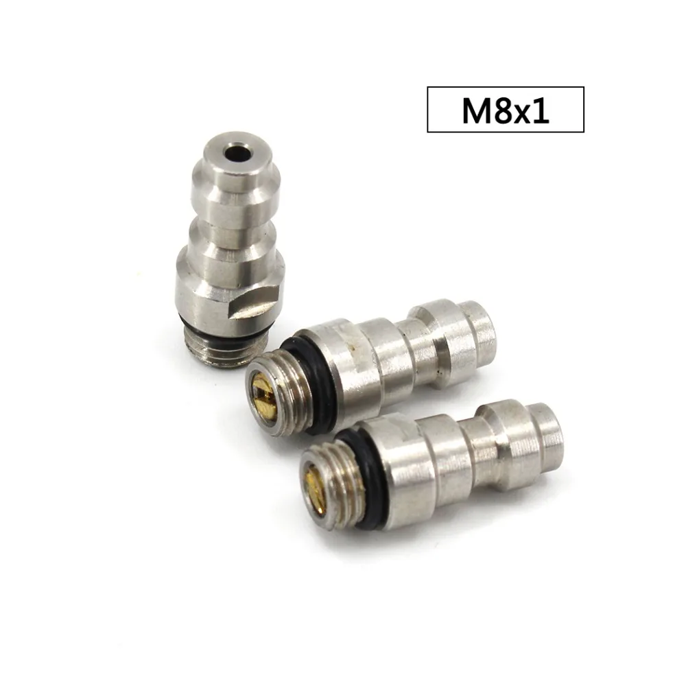 PCP Airforce Paintball M8x1 Thread High Pressure Stainless Steel Quick Coupler 8MM Male Plug For Air Socket Connection 3pcs/lot | Спорт и