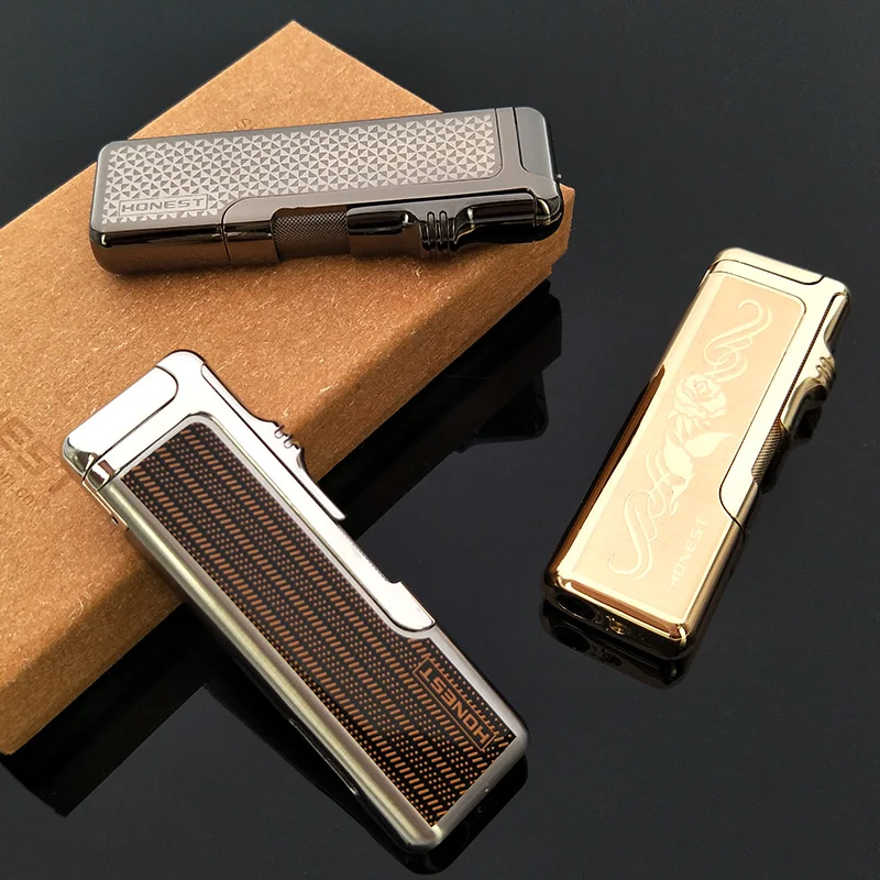 Honest Windproof Jet Flame Torch Cigarette Cigar Butane Gas Refillable Lighter without gas fuel
Honest Windproof Jet Flame Torch Cigarette Cigar Butane Gas Refillable Lighter without gas fuel