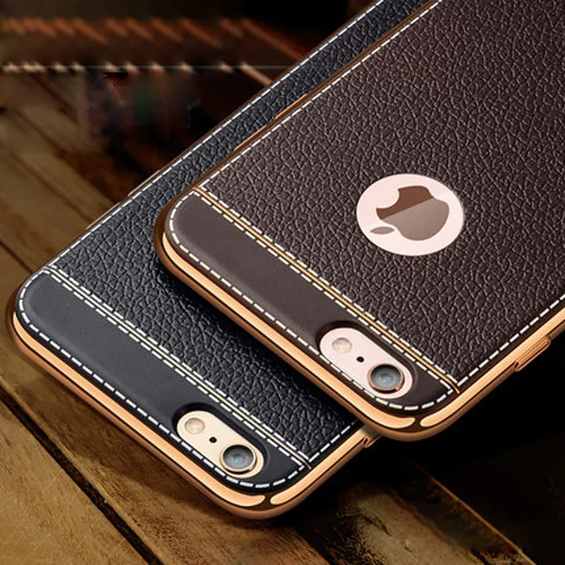 Litchi grain luxury Plating TPU silicone mobile phone case For iphone X 6 6s plus 7 5 5s se Case Plating Frame cover For iphone6
Litchi grain luxury Plating TPU silicone mobile phone case For iphone X 6 6s plus 7 5 5s se Case Plating Frame cover For iphone6