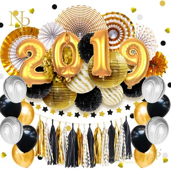 Nicro Graduation 2020 Party Decorations 48 pcs/set Balloons Black Gold Tissue Pom Poms Striped Paper Lanterns Fans DIY #Set58
Nicro Graduation 2020 Party Decorations 48 pcs/set Balloons Black Gold Tissue Pom Poms Striped Paper Lanterns Fans DIY #Set58