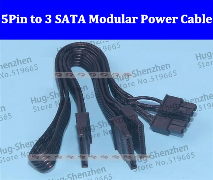 High quality 5Pin to 3 SATA Modular Power Supply Adapter Cable for Coolermaster V700 V750 V850 V1000
High quality 5Pin to 3 SATA Modular Power Supply Adapter Cable for Coolermaster V700 V750 V850 V1000