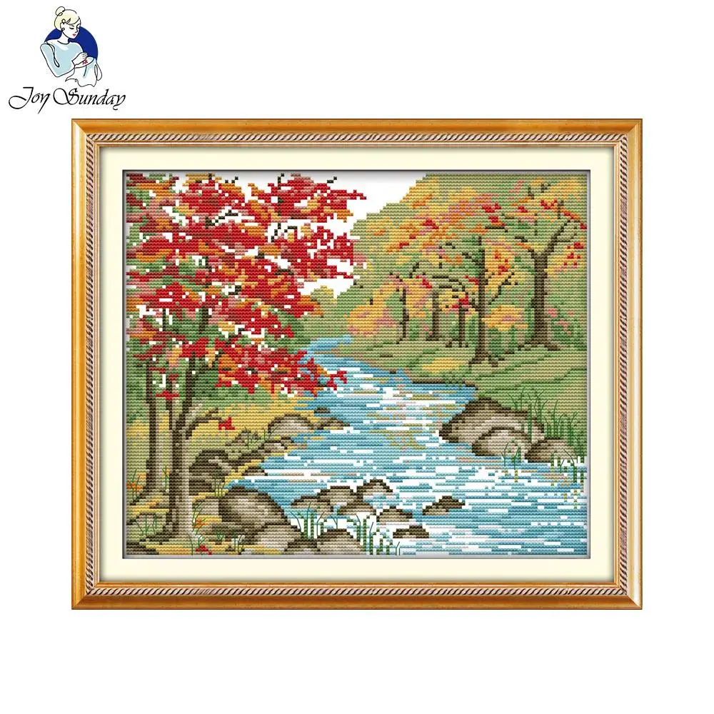Joy Sunday Needlework DIY 14CT 11CT Printed Cross Stitch Sets for Embroidery Kits Autumn View Patterns Counted Cross-Stitching
Joy Sunday Needlework DIY 14CT 11CT Printed Cross Stitch Sets for Embroidery Kits Autumn View Patterns Counted Cross-Stitching