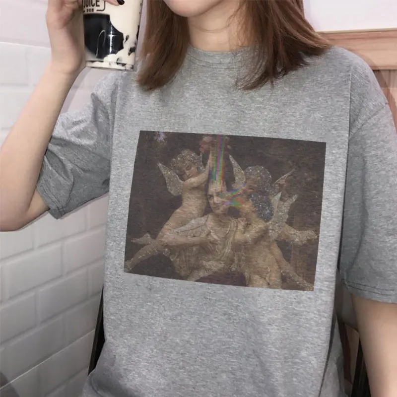 Harajuku Funny Angel Print Summer Casual Cute Ulzzang Sweet Lady Tee New Fashion Loose Women T-shirt Kawaii Aesthetic Top
Harajuku Funny Angel Print Summer Casual Cute Ulzzang Sweet Lady Tee New Fashion Loose Women T-shirt Kawaii Aesthetic Top