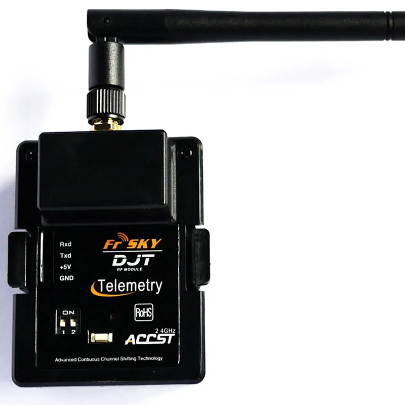 Frsky DJT Telemetry Module compatible with the JR modules or Turnigy 9x/FlySky 9x/EMAX 9x
Frsky DJT Telemetry Module compatible with the JR modules or Turnigy 9x/FlySky 9x/EMAX 9x
