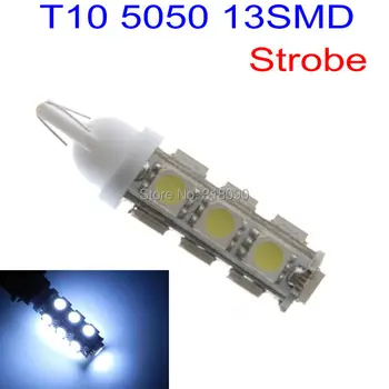 Flash!! 100Pieces/lot T12 5050 13 SMD 13 LED 194 168 W5W Strobe Function Car Led Width Lights Clearance Lights 12V White 2 Mode
Flash!! 100Pieces/lot T12 5050 13 SMD 13 LED 194 168 W5W Strobe Function Car Led Width Lights Clearance Lights 12V White 2 Mode