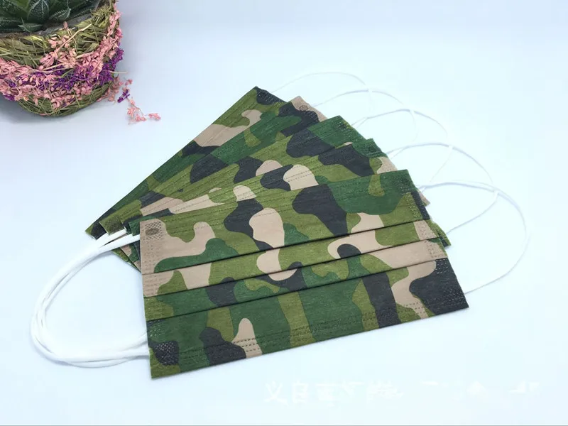 B1341 10pcs 3 Layers non-woven disposable mask dustproof anti fog haze tail gas ear hanging respirator mouth-muffle (6)