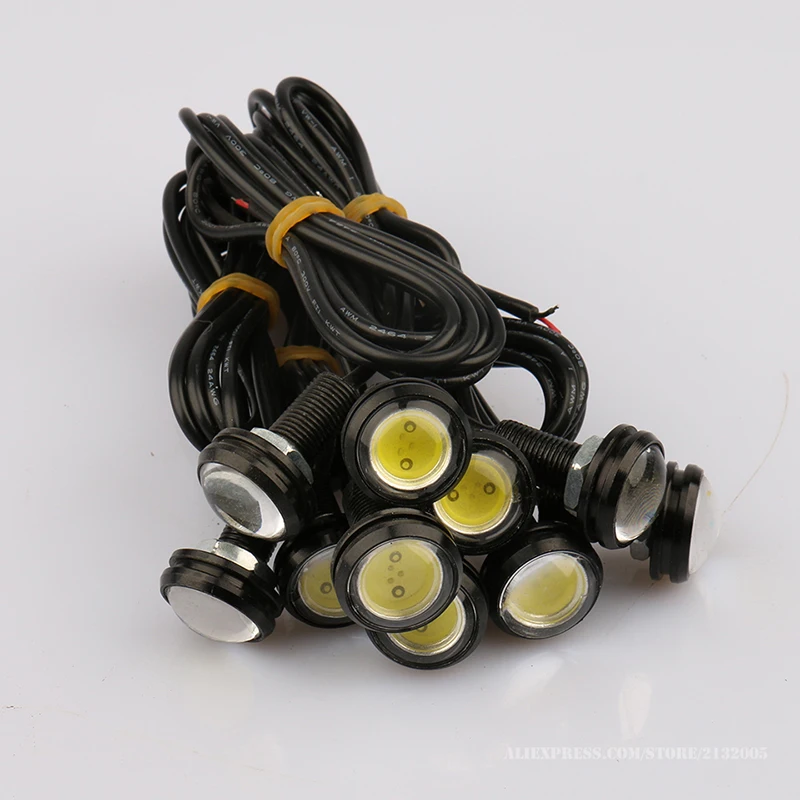 10pcs Super Brightness Eagle Eyes LED 23mm Black Shell DRL Daytime Running Lights Working Waterproof Parking Lamp Car Styling
10pcs Super Brightness Eagle Eyes LED 23mm Black Shell DRL Daytime Running Lights Working Waterproof Parking Lamp Car Styling