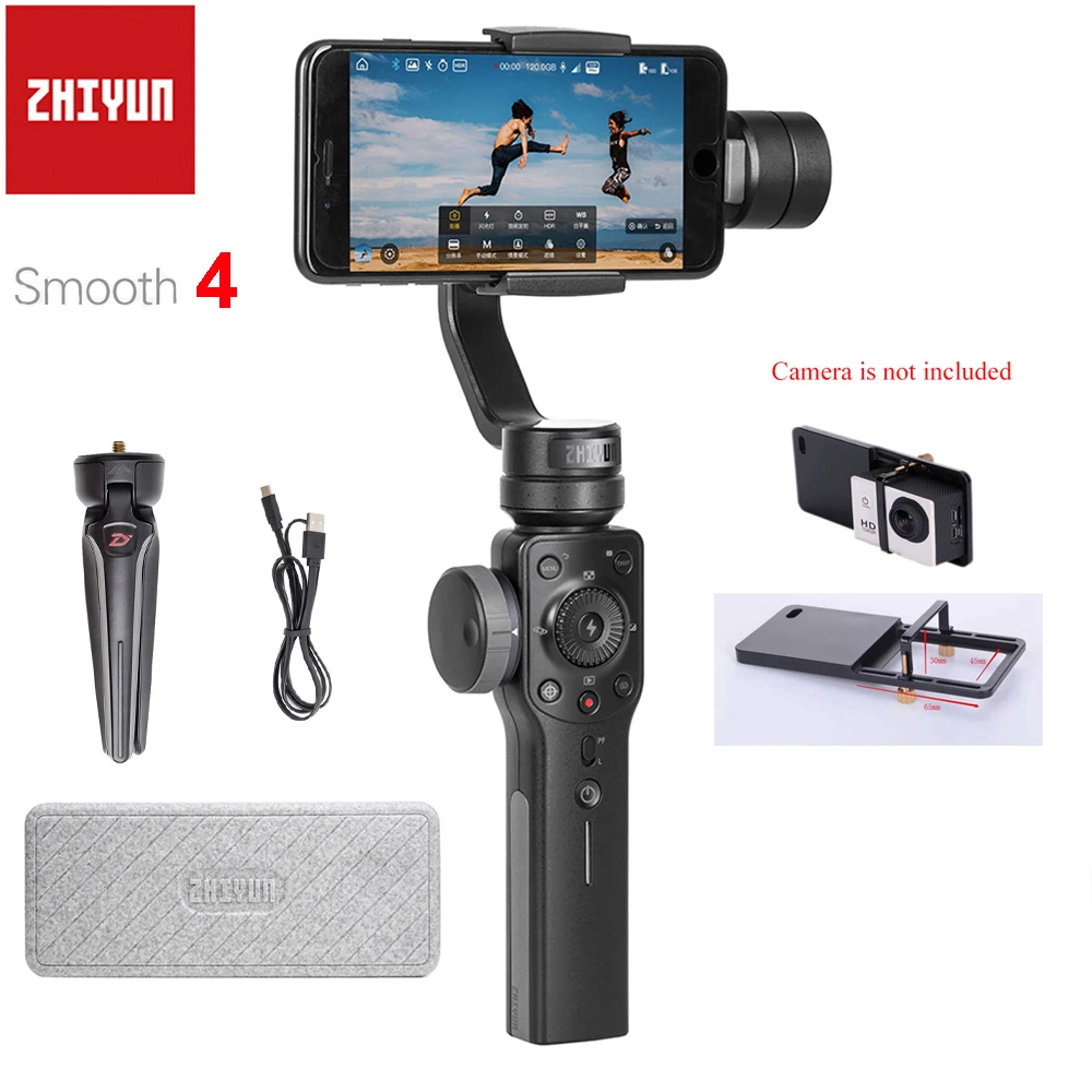 Zhiyun Smooth 4 3-Axis Handheld Gimbal Stabilizer for iPhone X 8 7 Plus 6 Plus Samsung Galaxy S8+ S8 S7 Smartphones
Zhiyun Smooth 4 3-Axis Handheld Gimbal Stabilizer for iPhone X 8 7 Plus 6 Plus Samsung Galaxy S8+ S8 S7 Smartphones