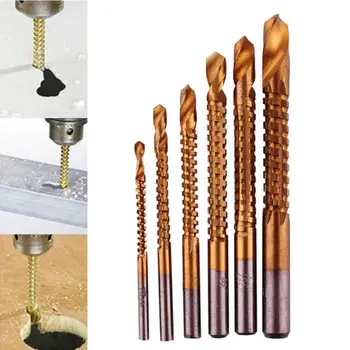 6pcs Professional Titanium Coated HSS Drill Bit Electric Drill Plastic Metal Hole Grooving Drill Saw Carpenter Woodworking Tools
6pcs Professional Titanium Coated HSS Drill Bit Electric Drill Plastic Metal Hole Grooving Drill Saw Carpenter Woodworking Tools