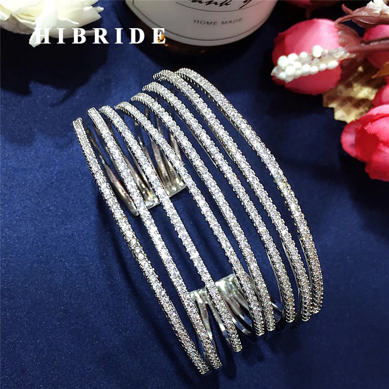 HIBRIDE Trendy AAA Cubic Zirconia Pave Luxury Women Cuff Bracelets Adjustable Open Baguette Bracelet Bangles For Gifts B-116
HIBRIDE Trendy AAA Cubic Zirconia Pave Luxury Women Cuff Bracelets Adjustable Open Baguette Bracelet Bangles For Gifts B-116