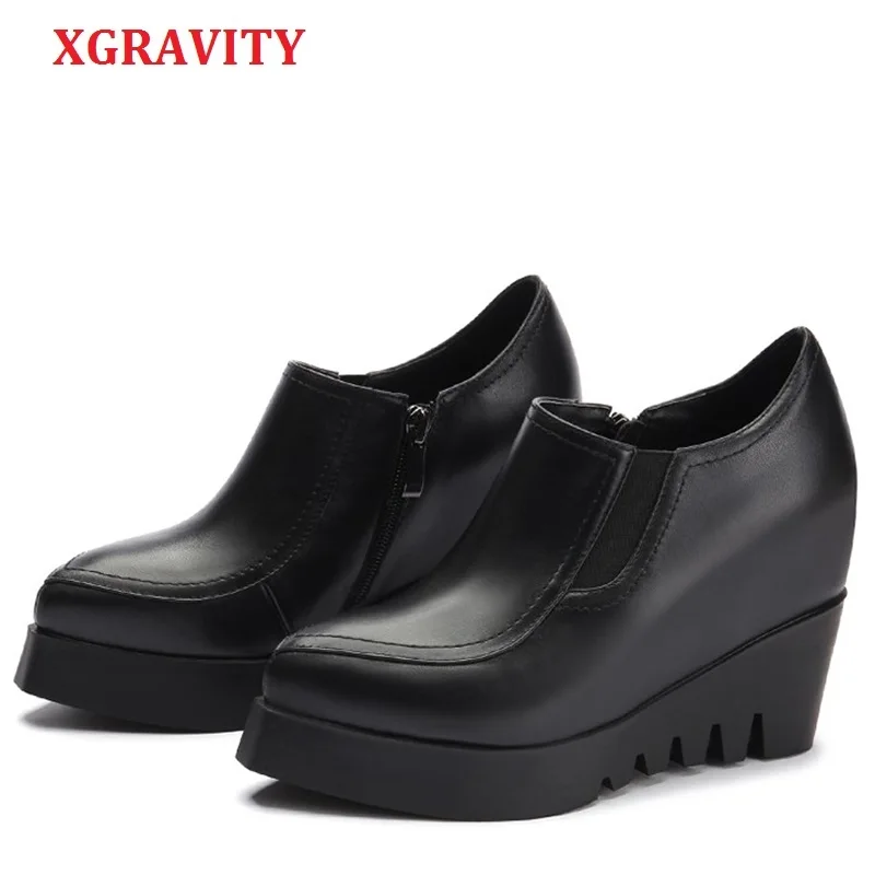 XGRAVITY 2021 Sexy Genuine Leather Lady High Heel Dress Wedges Design Pointed Toe Woman High Heels Ladies Platform Shoes A067
XGRAVITY 2021 Sexy Genuine Leather Lady High Heel Dress Wedges Design Pointed Toe Woman High Heels Ladies Platform Shoes A067