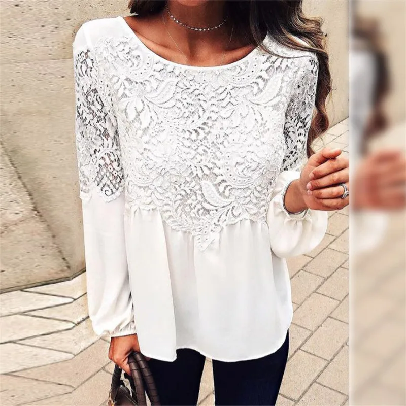 hirigin Fashion Women blouse solid white lace flower elegant Loose Casual Chiffon Long Sleeve Tops Blouse female blouses
hirigin Fashion Women blouse solid white lace flower elegant Loose Casual Chiffon Long Sleeve Tops Blouse female blouses