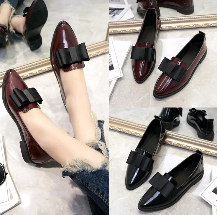 2019 Shoes Woman Leather Pointed Toe Bow Shoes Women Low Heel Loafers Cowhide Spring Casual Shoes Women
2019 Shoes Woman Leather Pointed Toe Bow Shoes Women Low Heel Loafers Cowhide Spring Casual Shoes Women