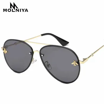MOLNIYA Fashion Men pilot Sunglasses Women Classic Metal Little Bee Big Frame Sun Glasses Eyewear UV400
MOLNIYA Fashion Men pilot Sunglasses Women Classic Metal Little Bee Big Frame Sun Glasses Eyewear UV400