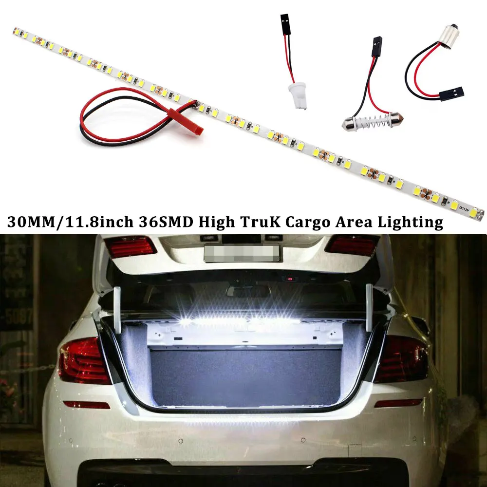 36-SMD-2835 T10 W5W LED Strip Light For Car Trunk Cargo Area or Interior Illumination, Ice Blue/6000K Xenon White/Blue,12V
36-SMD-2835 T10 W5W LED Strip Light For Car Trunk Cargo Area or Interior Illumination, Ice Blue/6000K Xenon White/Blue,12V