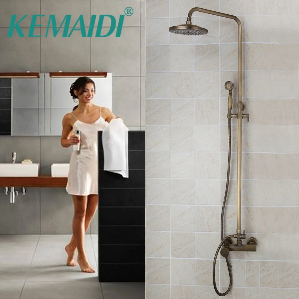 KEMAIDI Luxury Bathroom Rainfall Shower head Antique Brasas Wall Mouned Swivel Panel Mixer Taps Shower Faucets Set Faucet
KEMAIDI Luxury Bathroom Rainfall Shower head Antique Brasas Wall Mouned Swivel Panel Mixer Taps Shower Faucets Set Faucet
