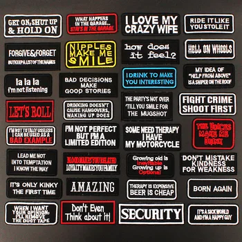 Black White Fashion English Written Words Patches for Cloth Hot Iron on Embroidered Sewing DIY Applique Stickers Badges
Black White Fashion English Written Words Patches for Cloth Hot Iron on Embroidered Sewing DIY Applique Stickers Badges