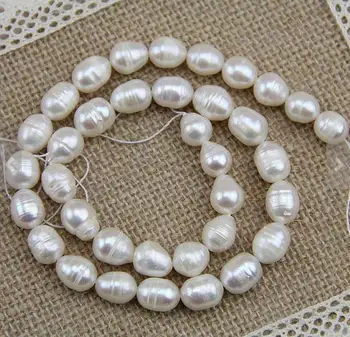 

Unique Pearls jewellery Store 8mm AA White Teardrop Genuine Freshwater Pearl Loose Beads One Full String DIY Jewelry Material LS