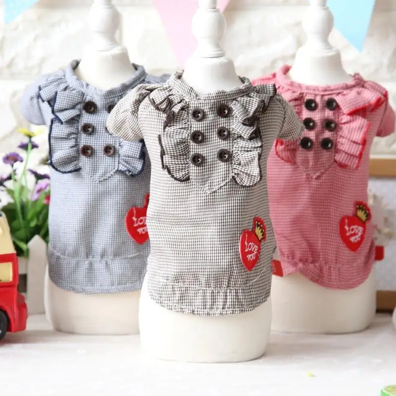 Cotton Princess Grid Plaid Summer Girl Female Dog Shirt Blouse Hoodies Clothing For Dogs Chihuahua Teddy Dog Cat Pet Clothes
Cotton Princess Grid Plaid Summer Girl Female Dog Shirt Blouse Hoodies Clothing For Dogs Chihuahua Teddy Dog Cat Pet Clothes
