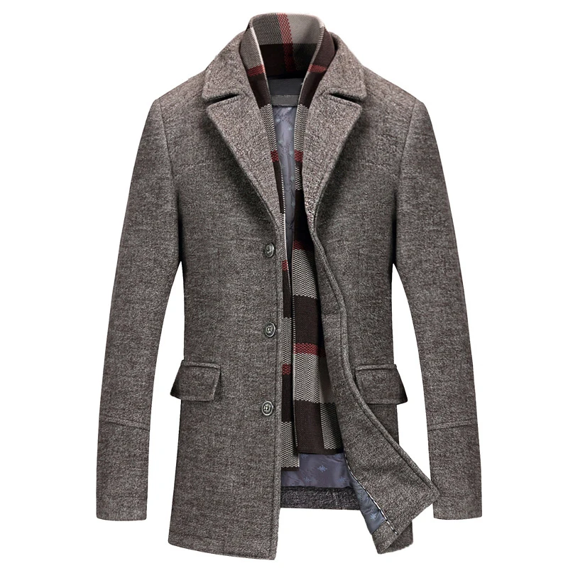 2019 Winter New High Quality Wool Overcoat Thick Detachable Scarf Woolens Coats For Men
2019 Winter New High Quality Wool Overcoat Thick Detachable Scarf Woolens Coats For Men