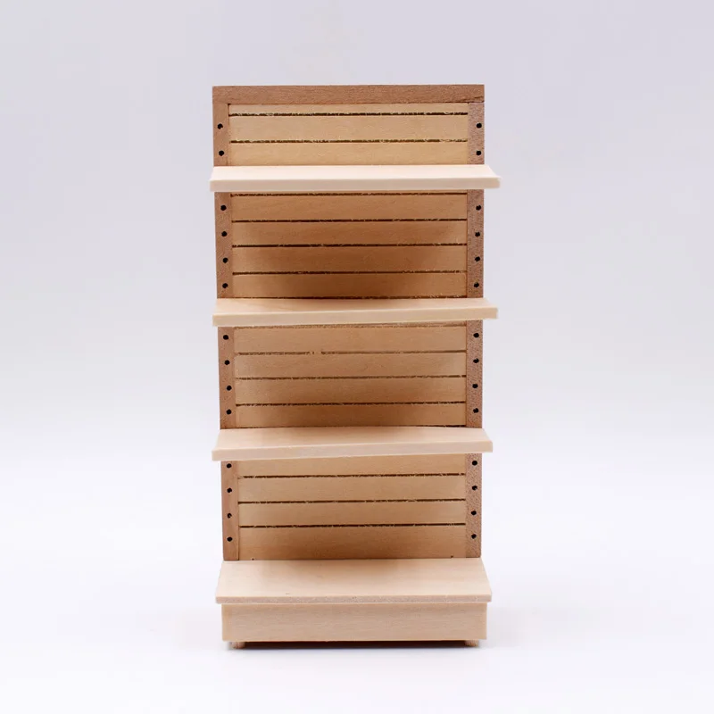 Generic 112 Wooden Shelves Dollhouse Supermarket Miniature Scale