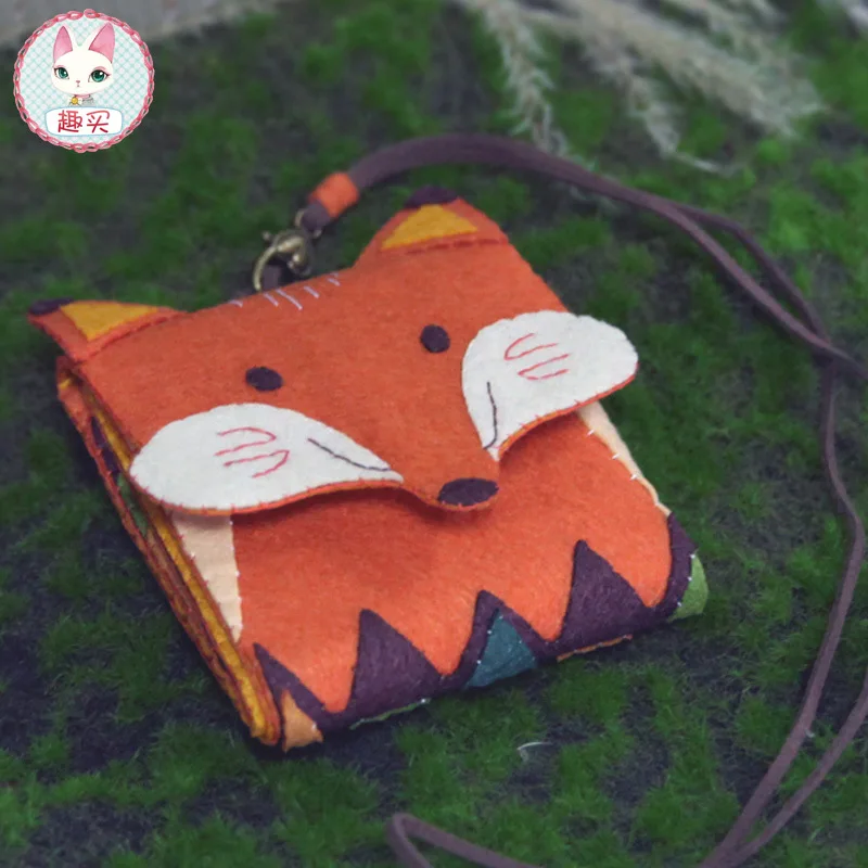Fox shaped Non-woven fabric Felt DIY craft Kit bag for Sewing wallet Card package 10*12cm handmade felt fabric
Fox shaped Non-woven fabric Felt DIY craft Kit bag for Sewing wallet Card package 10*12cm handmade felt fabric