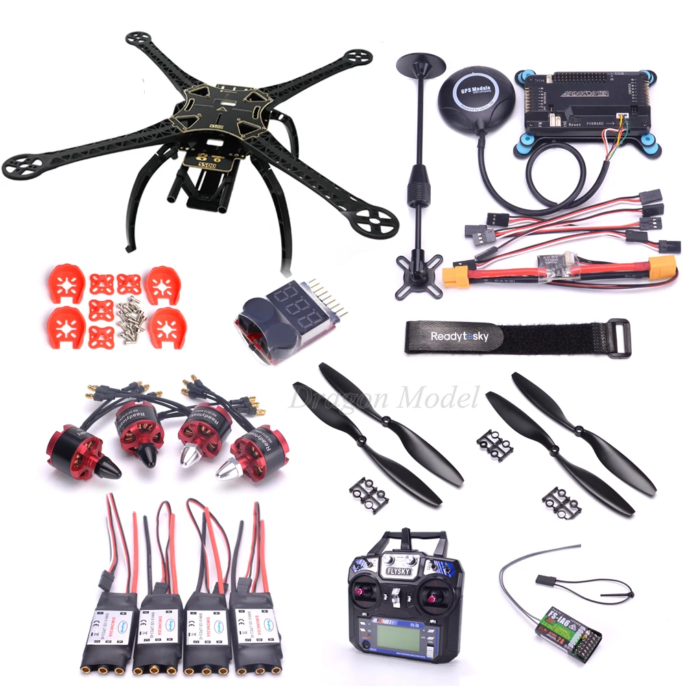 S500 500mm PCB Quadcopter Frame Kit APM2.8 flight controller 7M GPS Power Module 2212 920kv motor 30A simonk ESC FlySky FS-i6
S500 500mm PCB Quadcopter Frame Kit APM2.8 flight controller 7M GPS Power Module 2212 920kv motor 30A simonk ESC FlySky FS-i6