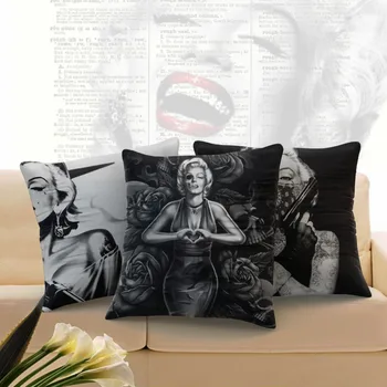 Drop Shipping Sexy Marilyn Monroe Linen Cushion Cover Creative Tattoo Sugar Skull Cushions Pillow Case for Living Room Bed Room
Drop Shipping Sexy Marilyn Monroe Linen Cushion Cover Creative Tattoo Sugar Skull Cushions Pillow Case for Living Room Bed Room