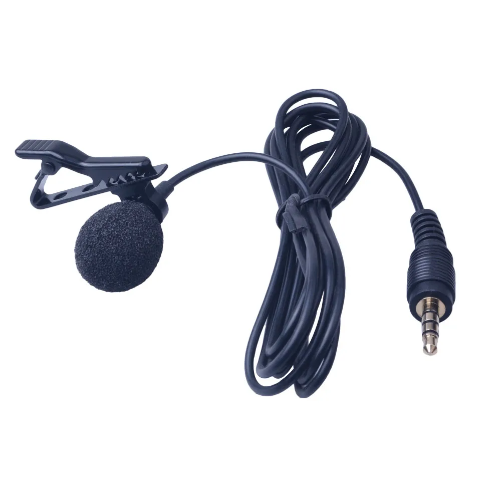 Elistooop Newest External 3.5mm Clip-on Lapel Lavalier Microphone For Smart Phone PC Laptop