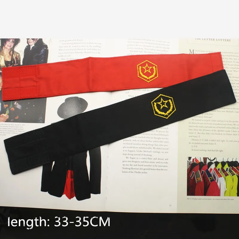 Rare Cosplay MJ Michael Jackson CTE Anti War Embroidery Armband Brassard Halloween Party Gift For Peace in 1980s Rare Cosplay MJ Michael Jackson CTE Anti War Embroidery Armband Brassard Halloween Party Gift For Peace in 1980s