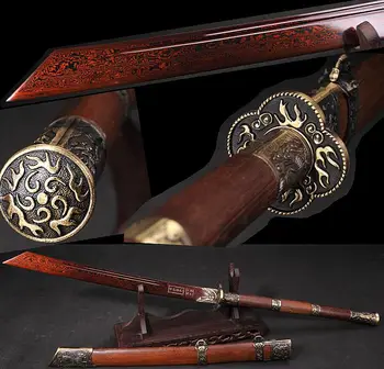 Hand Forging Full Tang Folded Red Pattern Steel Blade Sharp Chinese Qing Dynasty KungFu Broadsword DaDao Sword
Hand Forging Full Tang Folded Red Pattern Steel Blade Sharp Chinese Qing Dynasty KungFu Broadsword DaDao Sword