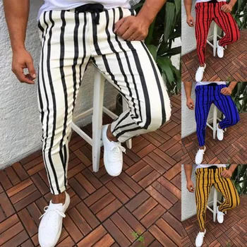 Men's Casual Line Long Pant Sport Straight Hip Hop Slim Fit Striped Pattern Trousers pantalones hombre streetwear joggers sweatp
Men's Casual Line Long Pant Sport Straight Hip Hop Slim Fit Striped Pattern Trousers pantalones hombre streetwear joggers sweatp