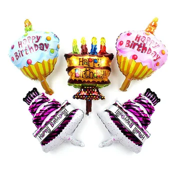 1 Pcs Mini Cake Foil Balloons Chocolate Candy Air Globos