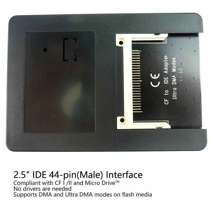 Factory price 44 pin male 2.5" IDE to CF Adapter Compact Flash Type I/II IDE SSD HDD Converter Card with Case
Factory price 44 pin male 2.5" IDE to CF Adapter Compact Flash Type I/II IDE SSD HDD Converter Card with Case