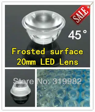 300pcs/lot, Led lens 20mm 45 deg frosted lens, DIY spot lamp 45degree 1W high power LED lens, lens wholesale, free shipping
300pcs/lot, Led lens 20mm 45 deg frosted lens, DIY spot lamp 45degree 1W high power LED lens, lens wholesale, free shipping