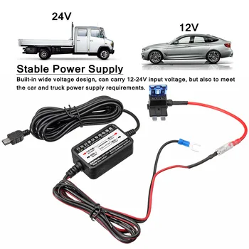 Car Dash Cam Charger Adapter Hard Wire Kit 12-24V To 5V 2.5A Mini USB For Nextbase CMA CANS Certification ABS 3.2m Length 
Car Dash Cam Charger Adapter Hard Wire Kit 12-24V To 5V 2.5A Mini USB For Nextbase CMA CANS Certification ABS 3.2m Length